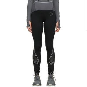 Adidas Stella McCartney TruePace TI Running Tights Leggings Black Gray NEW